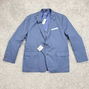 Cremieux Men's Navy Blue Wool Blend Off Duty Blazer Coat Mens 38 XXL